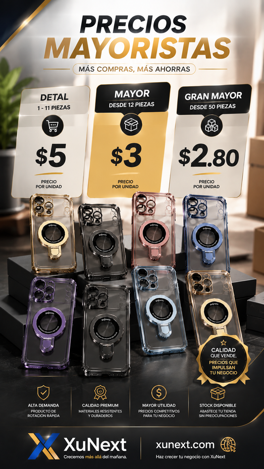 Forro Magnético Premium para iPhone y Samsung – Protección y Soporte