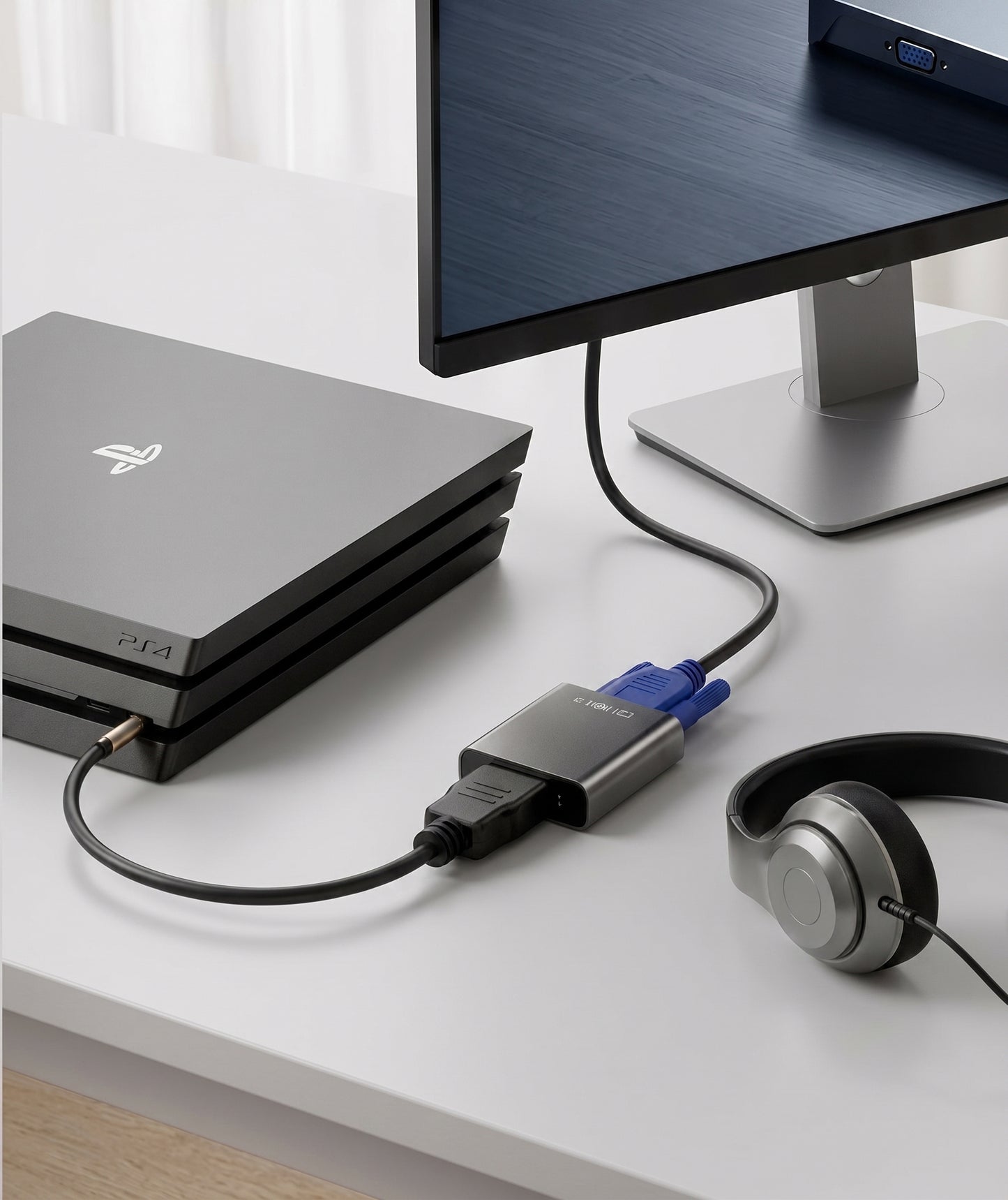 Adaptador HDMI a VGA con Audio | Conecta tu Laptop o PS4 a Cualquier Monitor o Proyector