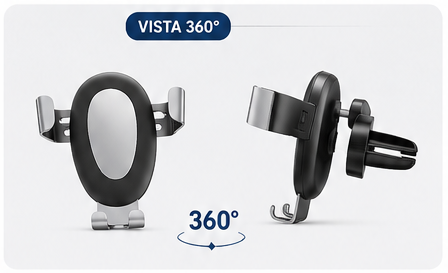 Soporte de Carro para Celular | PH-6009 Sujeción Automática por Gravedad
