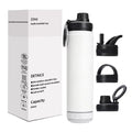 22Oz Large Bluetooth Speaker Insulated Water Bottle Double Wall 304 Stainless Steel 12-24 Hours Thermal Insulation Thermos