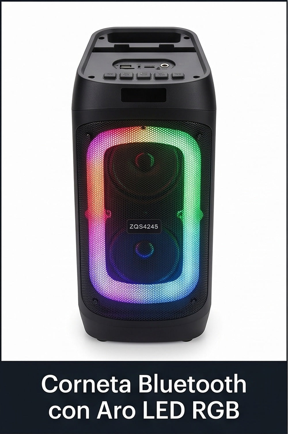 Corneta Bluetooth 4245 con aro LED RGB
