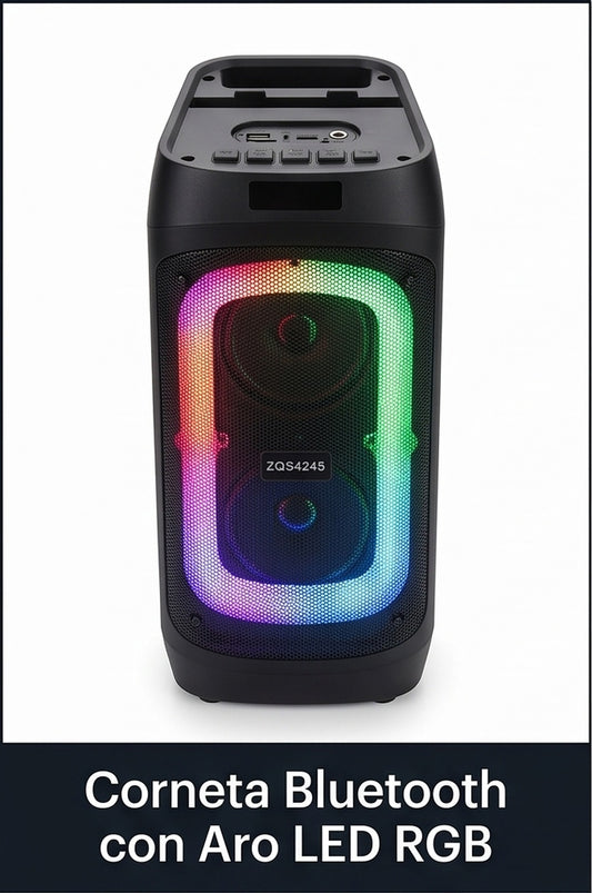 Corneta Bluetooth 4245 con aro LED RGB