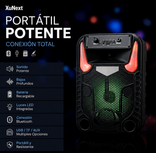 Altavoz Bluetooth Portátil XuNext Pulse 8W RGB