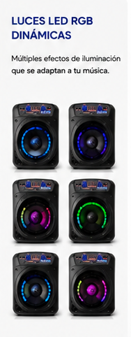 XuNext Pulse Max 40W | Altavoz Bluetooth con RGB, USB, Radio FM y Batería Recargable