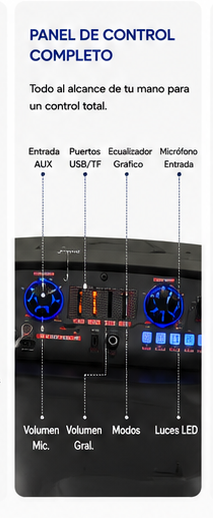 XuNext Pulse Max 40W | Altavoz Bluetooth con RGB, USB, Radio FM y Batería Recargable