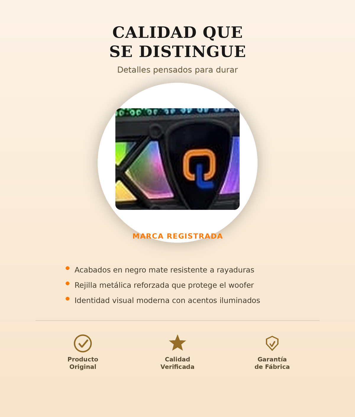 Corneta Bluetooth 12" con Luces LED RGB y Ecualizador | Altavoz Portátil