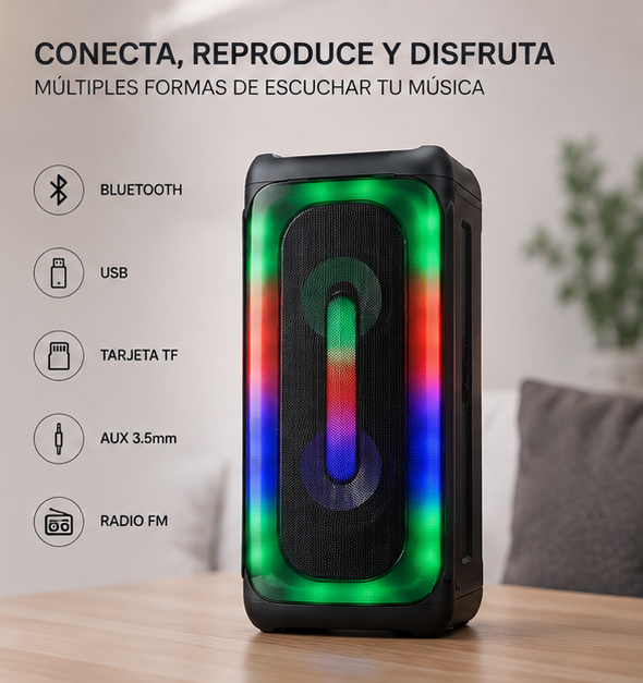Altavoz Bluetooth Portátil XuNext Nova RGB 10W