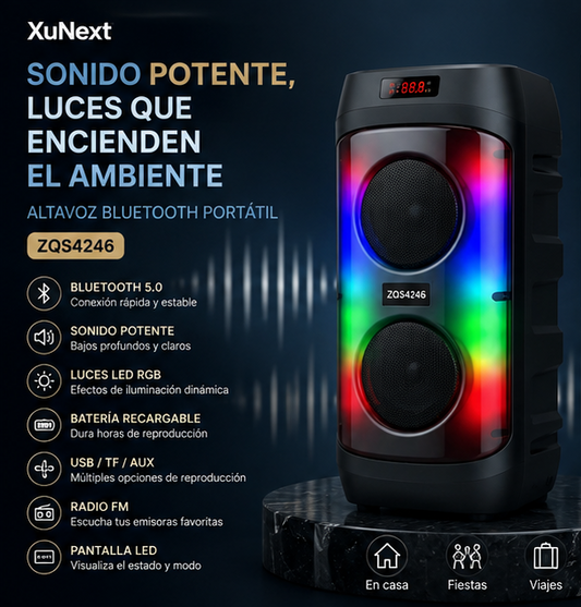 Altavoz Bluetooth Portátil XuNext Nova Max RGB