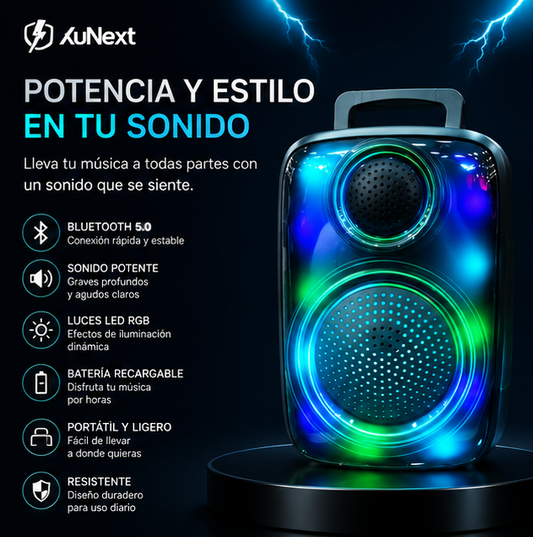 Altavoz Bluetooth Portátil XuNext Pulse Air RGB