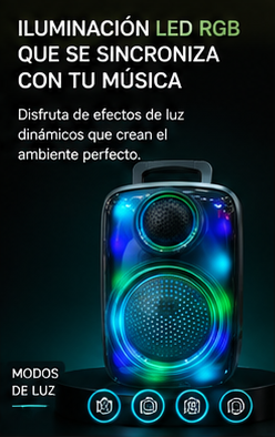 Altavoz Bluetooth Portátil XuNext Pulse Air RGB