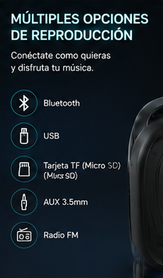Altavoz Bluetooth Portátil XuNext Pulse Air RGB