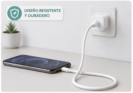 Cable CASIM Design USB-A a USB-C 1 Metro | Carga Rápida 5A, Trenzado y Alta Durabilidad