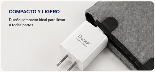 Kit Cargador Depak DH-G06 2.4A + Cable USB-C 1m | Smart Charger