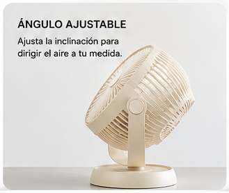 Ventilador de Escritorio CASIM Design | USB, Silencioso, Ángulo Ajustable y Compacto