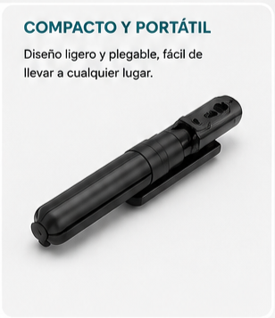Selfie Stick L07 + Ring Light LED | Trípode, Soporte para Celular y 3 Modos de Luz