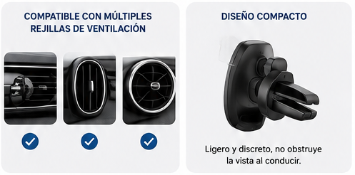 Soporte de Carro para Celular | PH-6009 Sujeción Automática por Gravedad