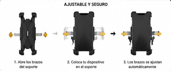 Soporte de Celular para Moto y Bicicleta JY-033 | Ajustable 360° y Antivibración