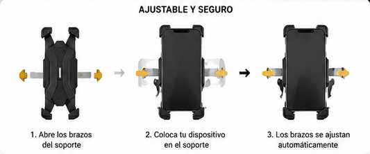 Soporte de Celular para Moto y Bicicleta JY-033 | Ajustable 360° y Antivibración