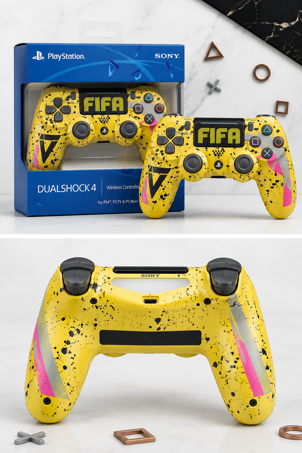 Control Inalámbrico Double Motor Vibration 4 para PS4 - Batería Recargable