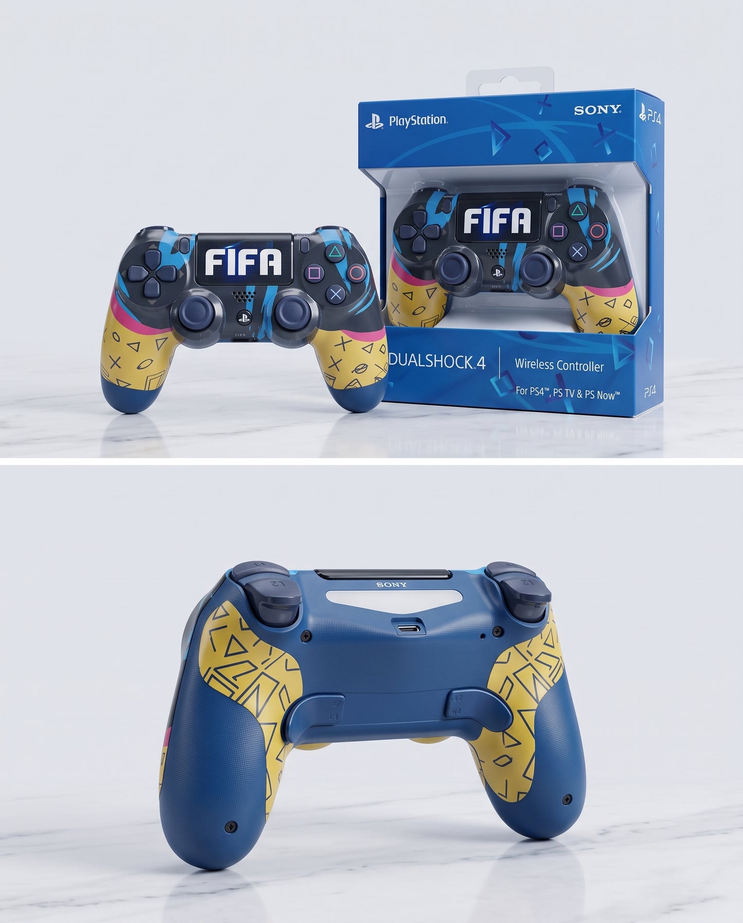 Control Inalámbrico Double Motor Vibration 4 para PS4 - Batería Recargable