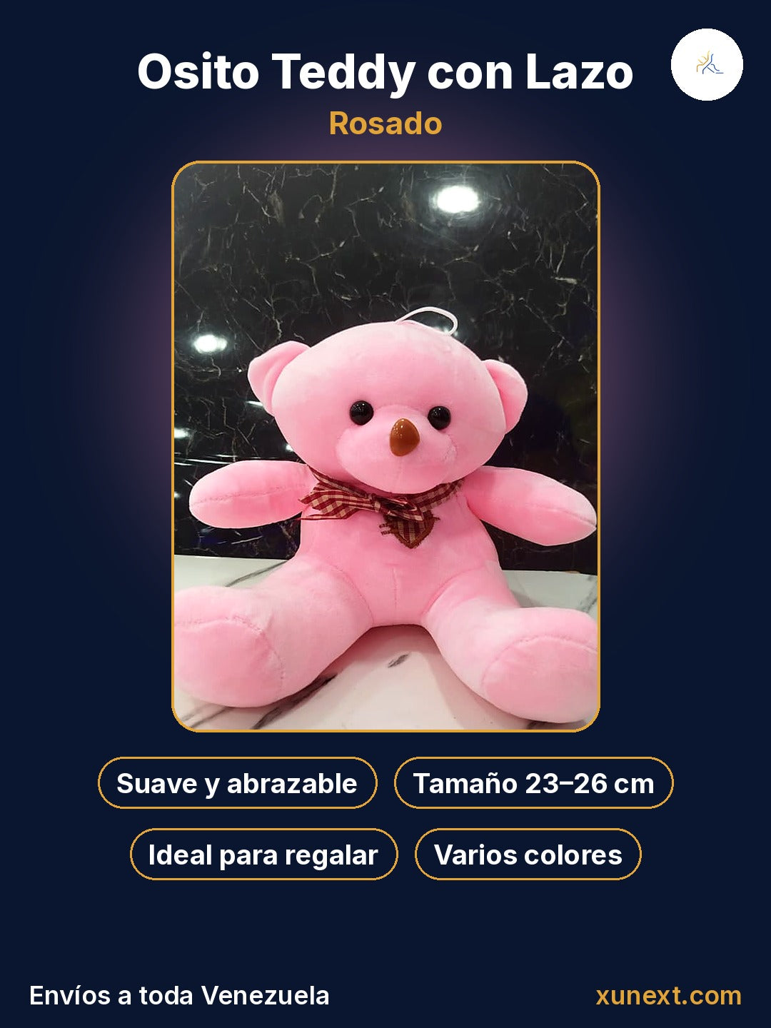 Osito teddy rosado: suave, abrazable e ideal para regalar