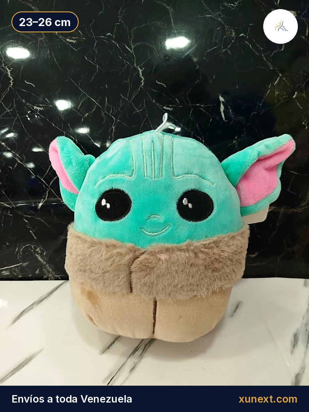 Peluche de Bebé Yoda (Grogu) con túnica café, 23 a 26 cm