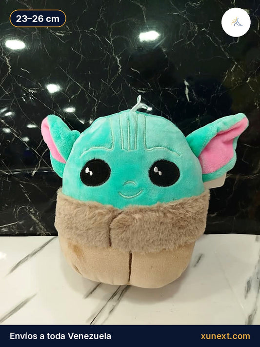 Peluche de Bebé Yoda (Grogu) con túnica café, 23 a 26 cm