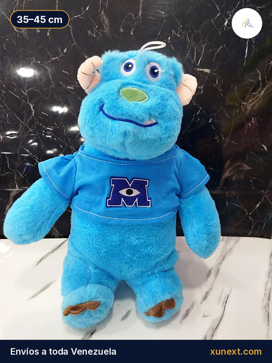 Peluche de Sullivan de Monsters, Inc. azul con camiseta de la M, 35 a 45 cm