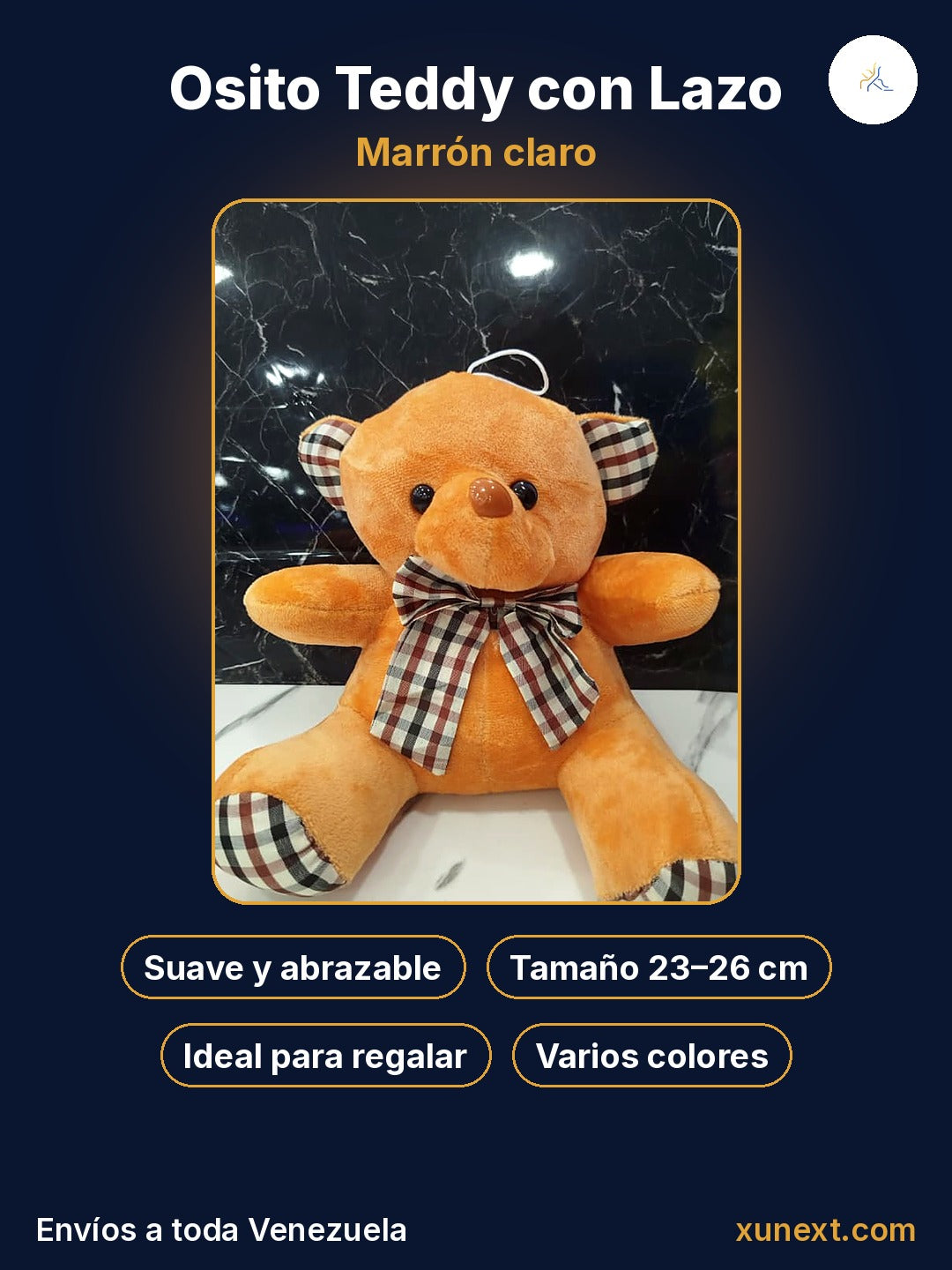 Osito teddy marrón claro: suave, abrazable e ideal para regalar