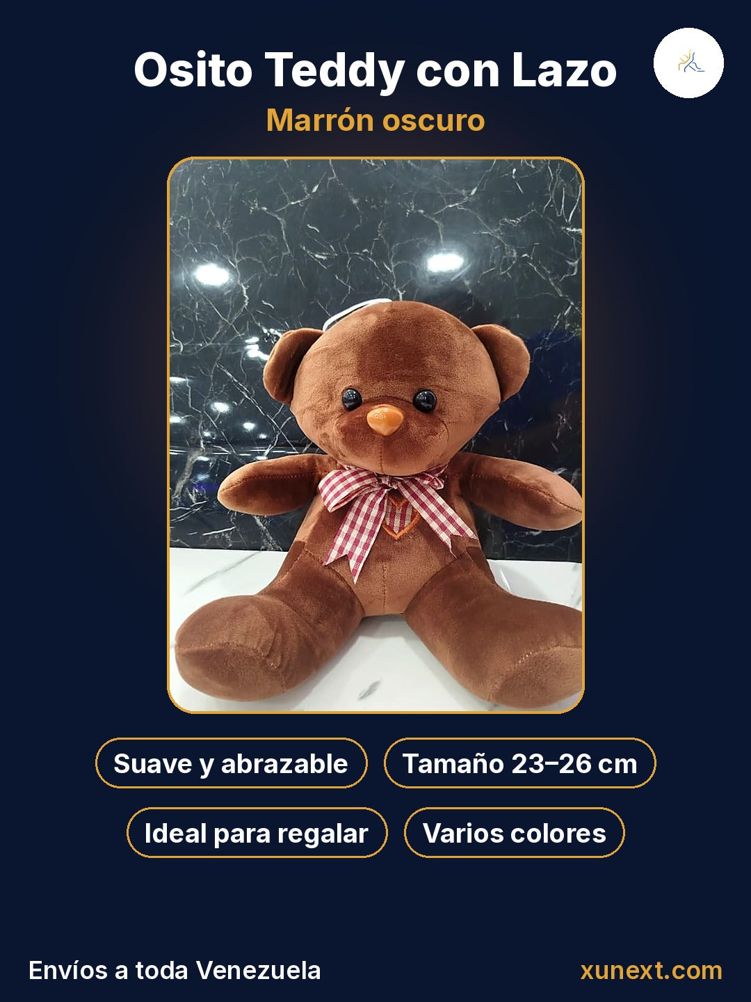 Osito teddy marrón oscuro: suave, abrazable e ideal para regalar