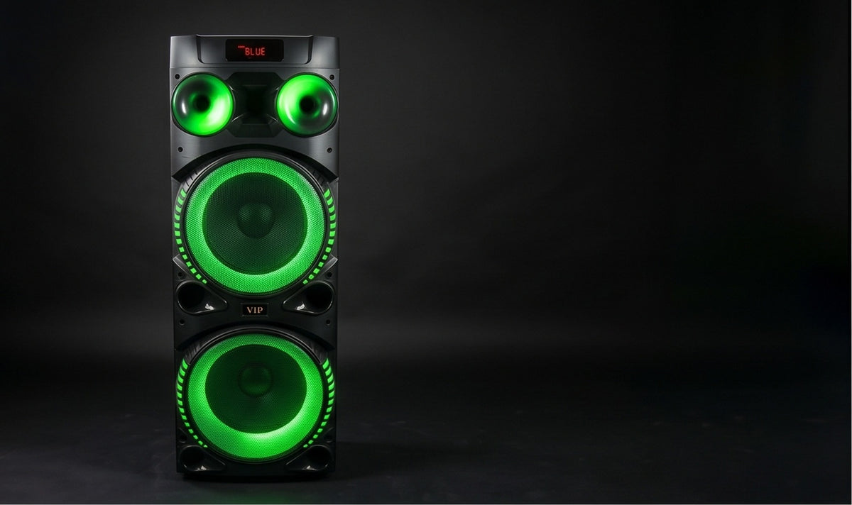 Corneta VIP JT-1250 con luces verdes encendidas