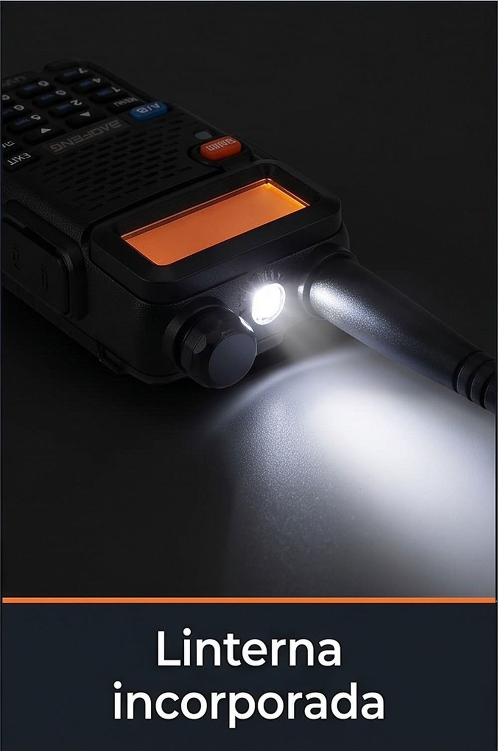 Linterna incorporada del Baofeng UV-5R