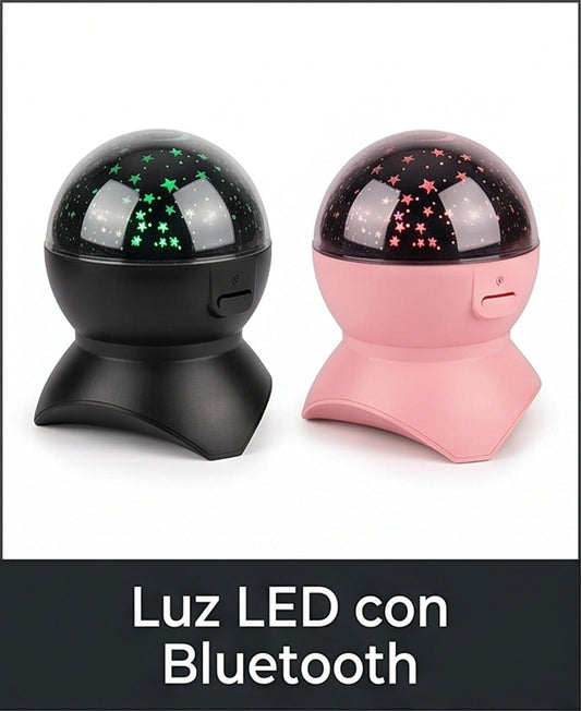 Luz LED XY-890 con corneta Bluetooth en negro y rosado