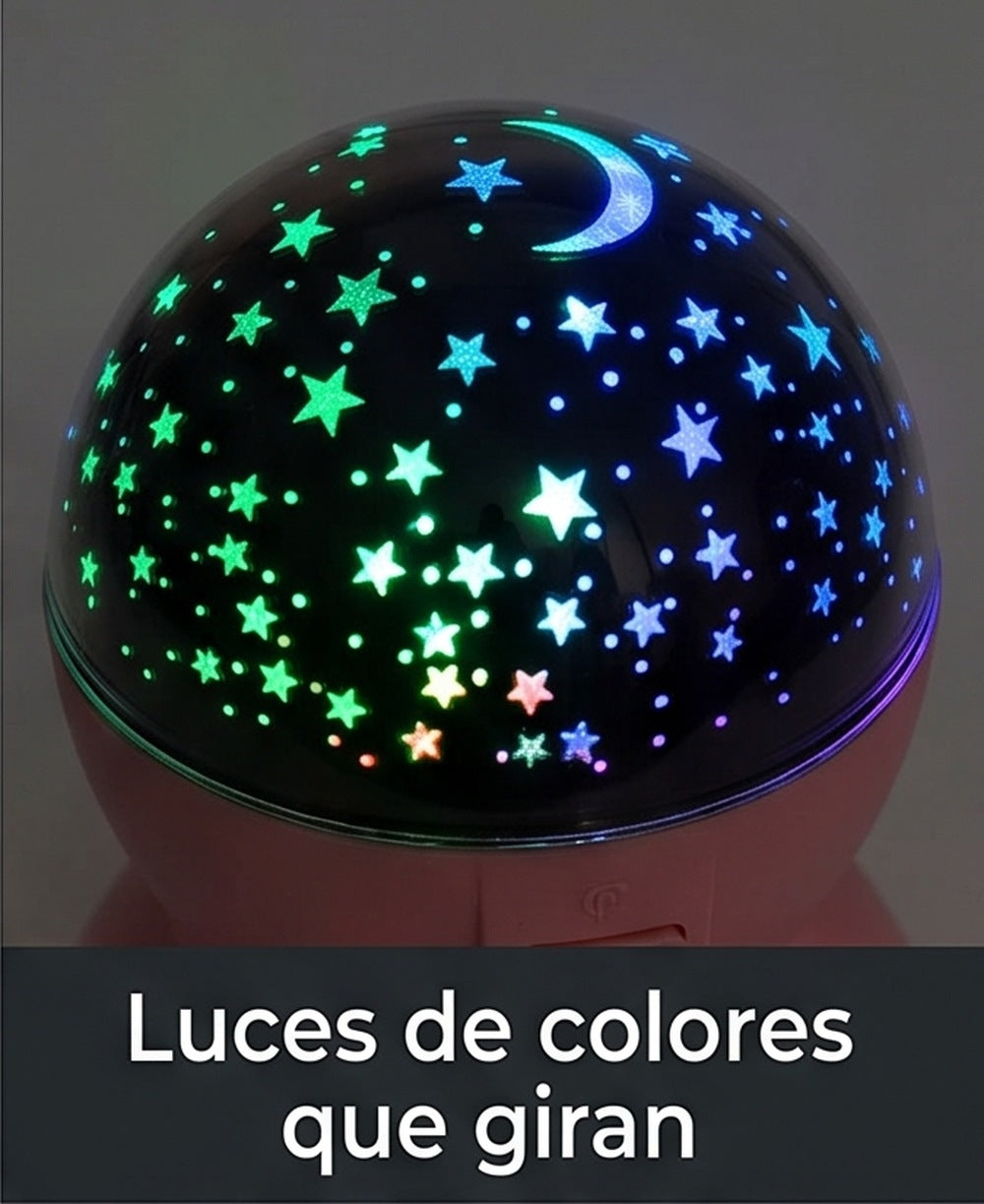 Cúpula con estrellas de colores encendida