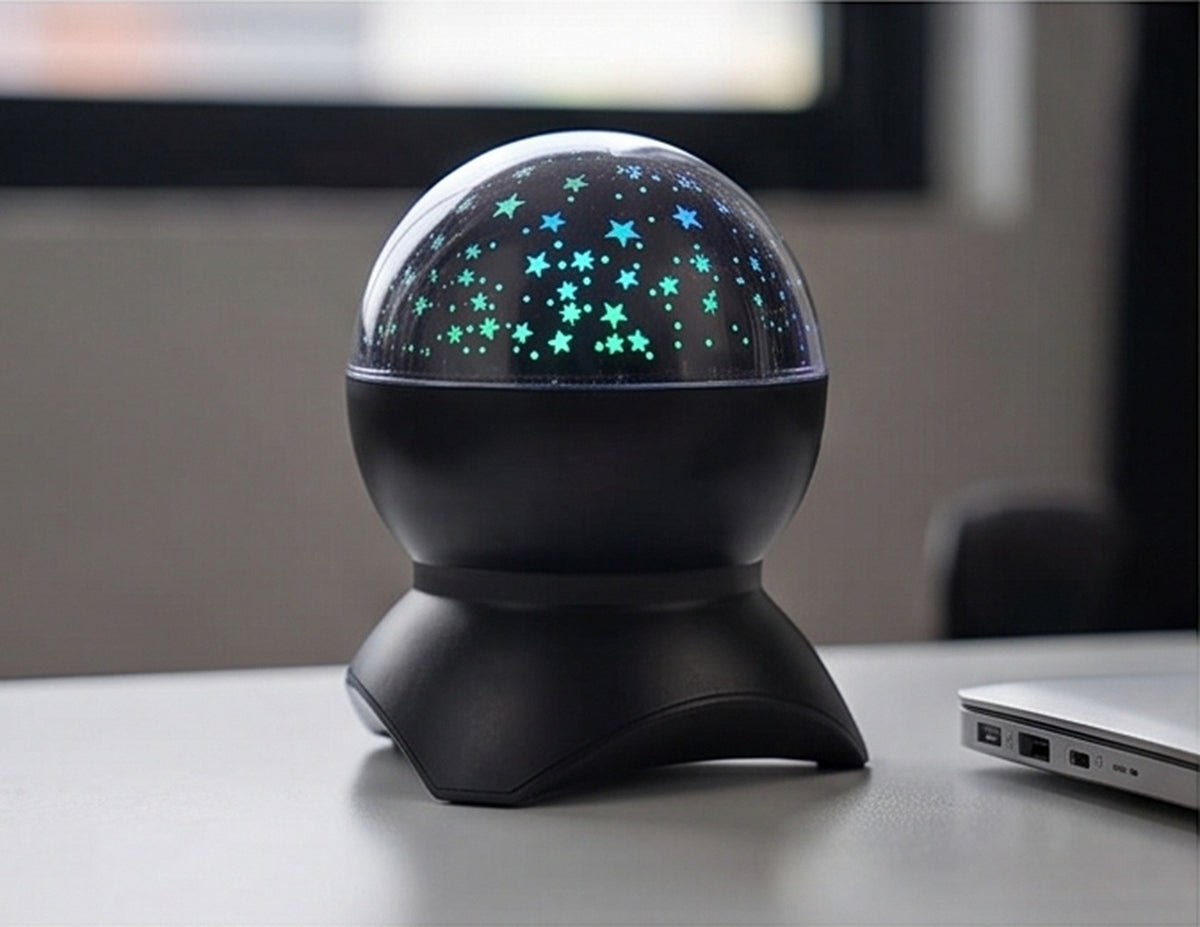 Luz LED XY-890 negra sobre un escritorio