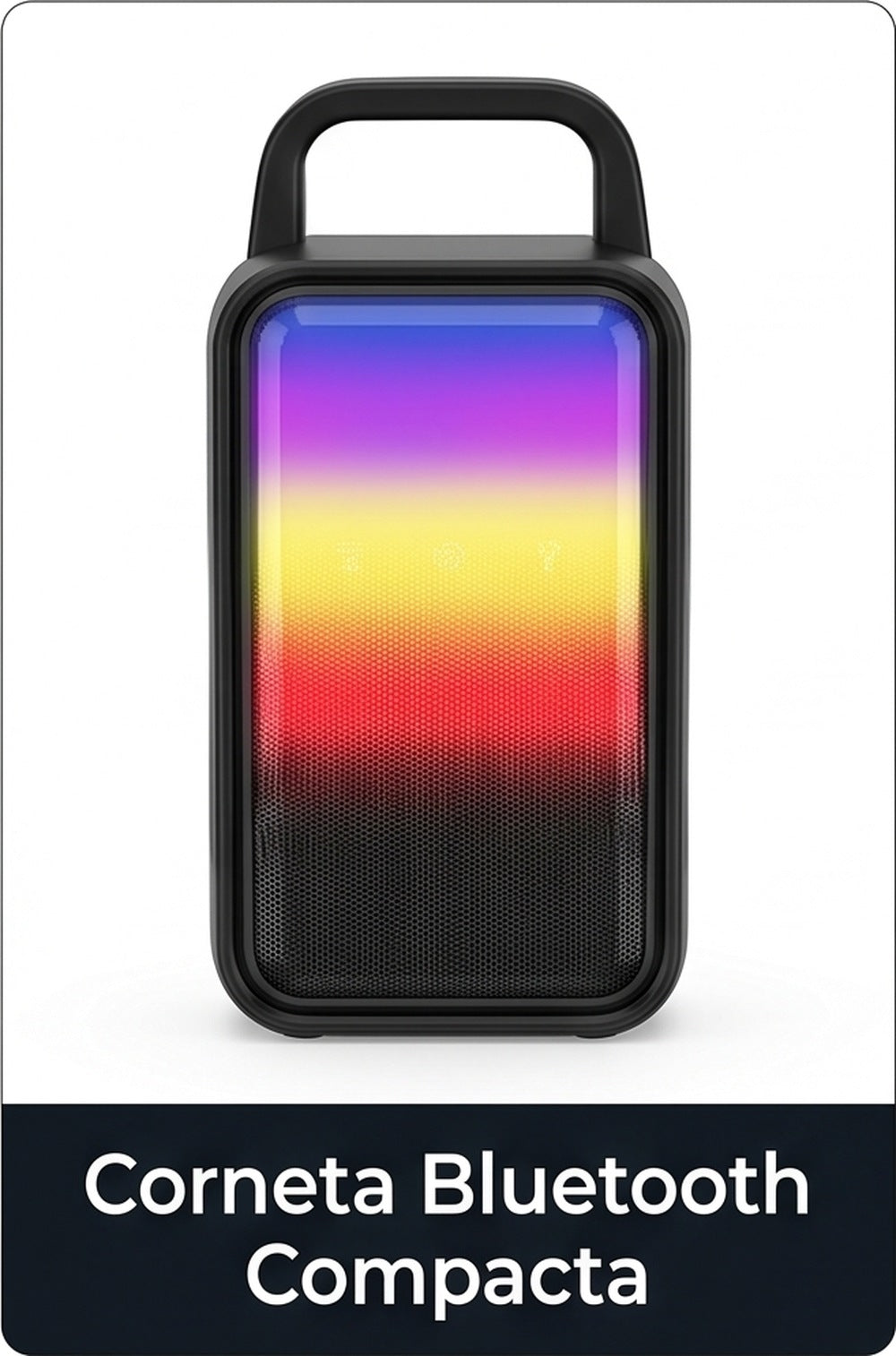 Corneta Bluetooth compacta ZQS1320 con frente LED de colores