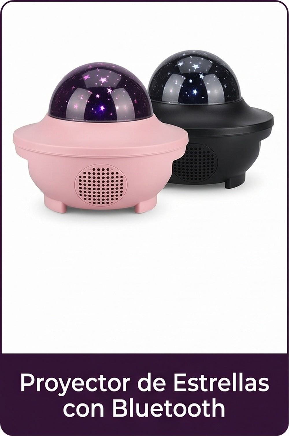Proyector de estrellas XY-918 con corneta Bluetooth en rosado y negro